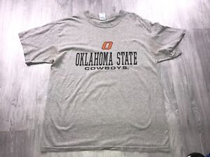 Vintage Szara Oklahoma State Cowboys Graficzny nadruk T-shirt Rozmiar L