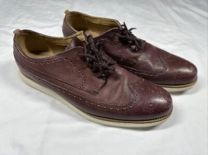 Cole Haan Shoes Mens 12 M Grand Os Brown Leather Walnut Comfort Lightweight - Picture 1 of 21