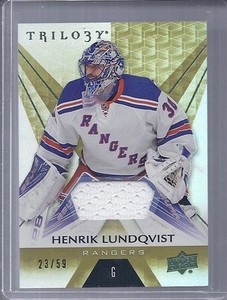 16-17 2016-17 UPPER DECK TRILOGY HENRIK LUNDQVIST JERSEY /59 7 NEW YORK RANGERS