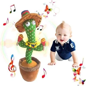New Dancing Talking Cactus Toy for Baby Toddler, Boys Girls Gifts Singing Mimick - Picture 1 of 30