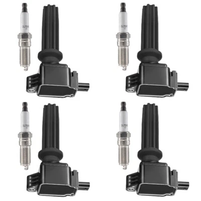 4x Ignition Coils + 4x Iridium Spark Plugs For 2013-2017 Ford Edge Focus Fusion - Image 1 of 4