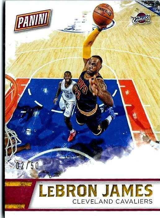 2016  PANINI LEBRON JAMES THICK STOCK #2/50 FATHER'S DAY nrmt-mt or bet - Image 1 of 1
