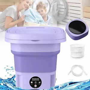 Portable Washing Machine Mini Washer Foldable Washer and Spin Dryer Small Travel - Picture 1 of 9