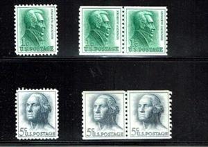 1961- U.S. REGULAR ISSUE 1c & 5c CLPs + Singles Sc#1209-   M/NH/OG - Picture 1 of 1