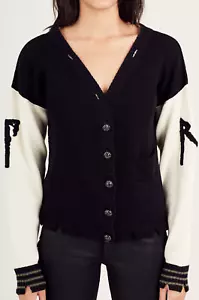 TRUE RELIGION Damen Strickjacke schwarz Used-Look - Bild 1 von 6