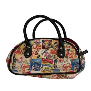 Disney Mickey Mouse Top Handle Handbag Purse Postcard Stamp Vacation - Picture 1 of 10