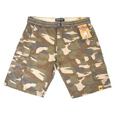 Iron Co. Cargo Shorts Mens 40 Camouflage 9 Pocket Belted Durable Outdoor Utility