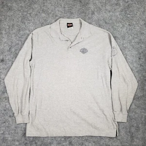 Harley Davidson Shirt Men’s Large Gray Polo Midland TX Escape Biker Motorcycle - Picture 1 of 9