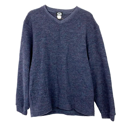 Camisa manga larga Y2K Orca exterior azul cuello en V polar mezcla acrílica XS Foto 1 de 4