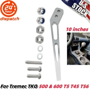Aluminum 10" Bent Shifter Handle Lever Kit For Tremec TKO500 & 600 T5 T45 T56 - Picture 1 of 6