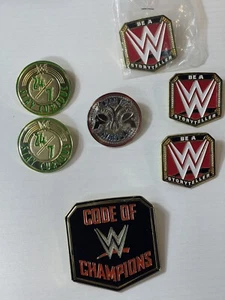 Lot of 7 WWE Pins - Be a Storyteller - Code of Champions - Stay Curious 24/7 - Picture 1 of 6