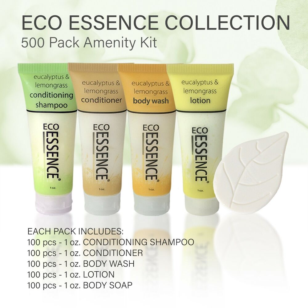 Eco Essence Hotel Soaps and Toiletries Bulk Set  - 500 Pieces