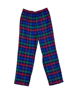 Lands' End Kids Flannel Pajama Pants Size 20 Navy/Red/Green Plaid New in Bag - Picture 1 of 6