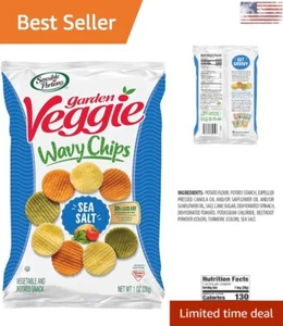 Wholesome Sea Salt Garden Veggie Chips - Crunch-tastic Flavor - 1oz Pack of 24 - Picture 1 of 9