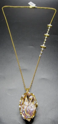 $595 FREIDA ROTHMAN Plata de Ley 925 Cristal Enjaulado Collar ¡NUEVO CON ETIQUETAS! Foto 1 de 4