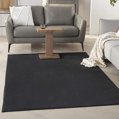 Alfombra Nourison Essentials interior/exterior negra 5 x 7 fácil - limpieza sin... Foto 1 de 4