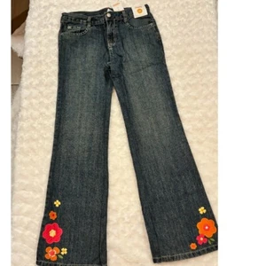NWT Gymboree Growing Flowers Embroidered Jeans 12 - Picture 1 of 12