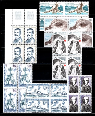 FSAT, TAAF SC#80/86, 1979 Collection of Five Issues in Block of 4's Mint NH OG - Image 1 of 2