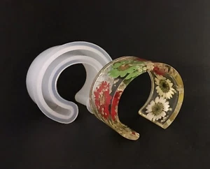 ALAMOULD HALBTRANSPARENTE SILIKONFORM, (MB163) GLATT GLÄNZEND MANSCHETTE ARMBANDFORM - Bild 1 von 5