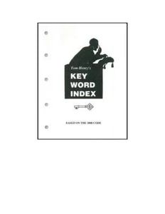 2008 NEC Key Word Index by Tom Henry (Softback NEC Edition) - Picture 1 of 3