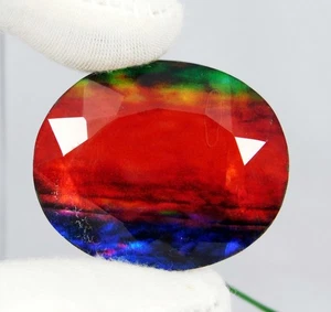 46.60 Ct Natural Ammolite Gemstone Certified Opal-Like Iridescent Doublet - Picture 1 of 13