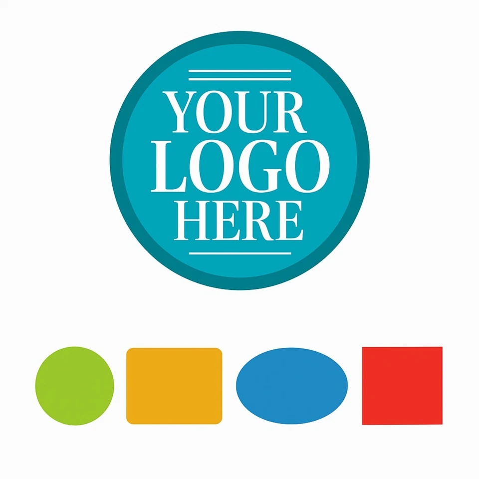 Your Logo Here Custom Vinyl Stickers, Waterproof Personalized Label for Business - Image 1 of 4
