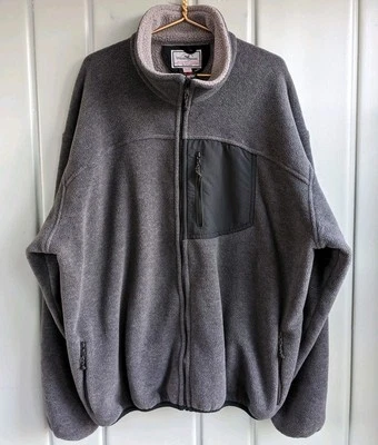 Wintergreen Fleece Jacket Mens XXL Polartec Gray Zip Pockets 2XL High Neck - Image 1 of 4