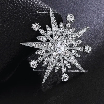 Новая брошь на булавке с хрустальными стразами Star of Bethlehem рождественский подарок для женщин. - Изображение 1 из 4