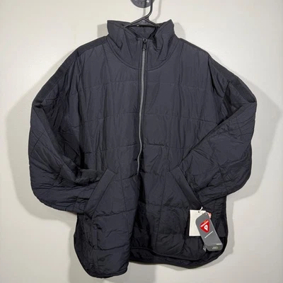 Chaqueta acolchada acolchada acolchada acolchada negra con escotilla FP Movement Hatch abrigo con cremallera completa talla M Foto 1 de 4