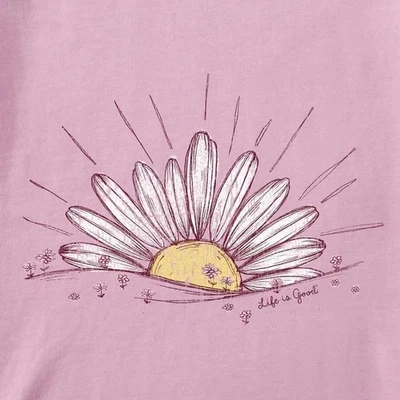 Pequeño Nuevo con Etiquetas Para Mujer Life is Good Dreamy Sunrise Daisy Violet SS Crusher Vee Foto 1 de 3