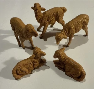 Fontanini BROWN SHEEP Nativity Figurines # 52539 Italy 1991 With Box & Card - Picture 1 of 6