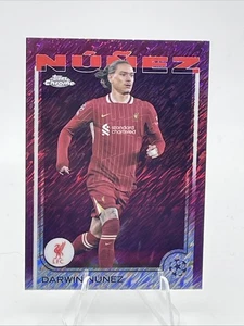 2024-25 Topps Cromo UCC DARWIN NUNEZ Magenta Brillo Refractor LIVERPOOL - Imagen 1 de 2
