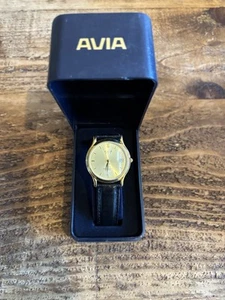 Avia Vintage Watch 1996 Q & V Leather Strap Men’s - Picture 1 of 5
