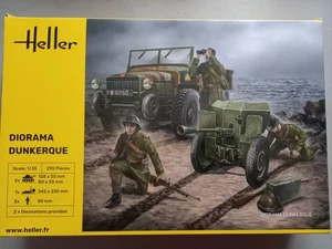 Diorama Dunkerque Lafly canon et figurines  (Heller) 1/35 - Imagen 1 de 1