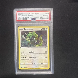 Rayquaza Holo PSA 10 SWSH029 Crown Zenith Sea & Sky Collection. 2 remolinos - Imagen 1 de 3