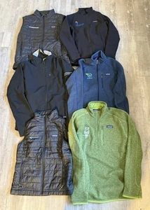 Patagonia 6 Piece Lot Puffers Fleece Vest Sizes Vary All Logo Outdoors - Picture 1 of 14