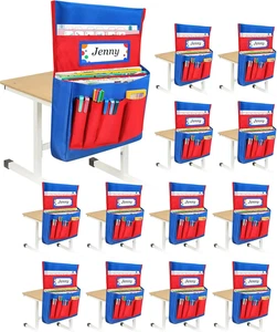 Spardar Stuhltaschen für Klassenzimmer, 12 Stück blau und rot Stuhltaschen  - Bild 1 von 12