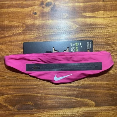 Nike Running Zip Waistpack Pocket Expandable Adjustable Fanny Pack Pink NEW - Image 1 of 4