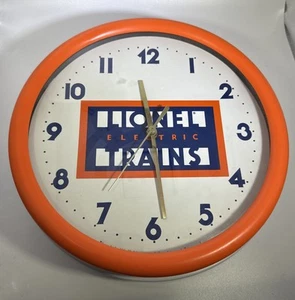 Lionel Electric Trains 10" Orange Wall Clock Rare Made In USA Tested/Works! - Picture 1 of 6