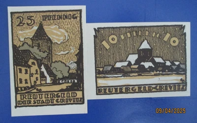 Germany 10,25 Pfennig Notgeld, banknotes, 1922, #12 - Image 1 of 2