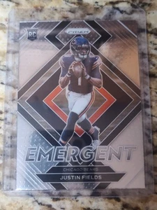 2021 Panini Prizm - Emergent Justin Fields #E-4 (RC) Chicago Bears Rookie - Picture 1 of 2