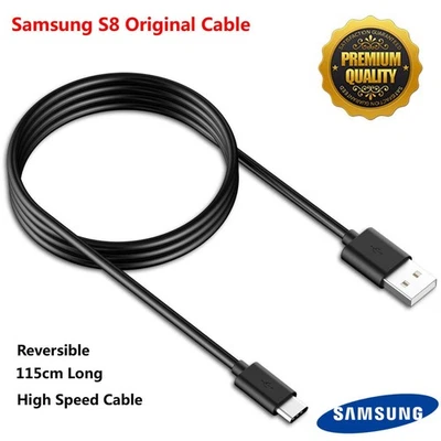2x Original Samsung Galaxy S10 S9 S8 Note9 USB Tipo-C Cable de Carga Súper Rápida Foto 1 de 3