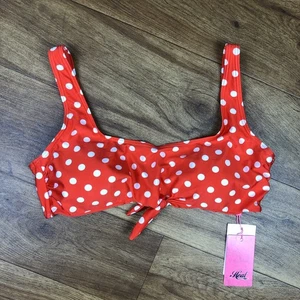 Traje de baño Heat para mujer talla XL rojo blanco lunares bralette top de baño - Imagen 1 de 10