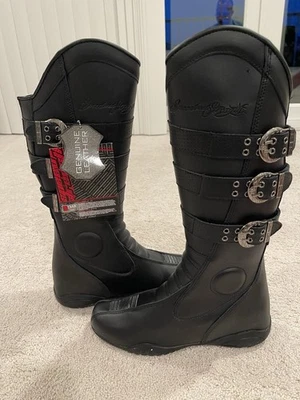 Bota de montar Speed and Strength Moto Lisa para mujer, negra, talla 10 para mujer Foto 1 de 4