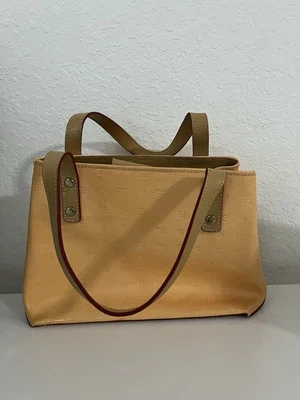 Arcadia Patent Leather Purse Small Yellow Italian Designer/Made In Italy - Image 1 of 4