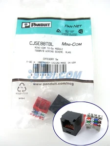 Panduit CJ5E88TBL Cat5e Modular Jack Black ~STSI - Picture 1 of 4
