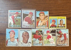 1967 Topps - CLEVELAND INDIANS LOT (9) LEON WAGNER, SONNIE SIEBERT, COMBINE SHIP - Picture 1 of 2