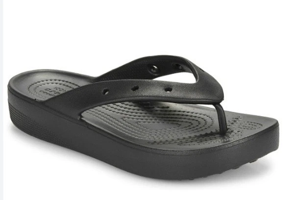 Crocs Platform Flip Flop Black - Women's US 6 EU 36-37
