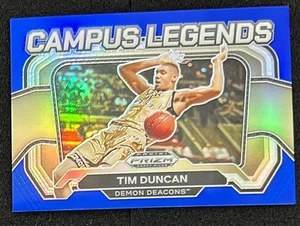 2024 Prizm Draft Tim Duncan Campus Legends Blue /199 #1 Wake Forest HOF Spurs - Bild 1 von 2