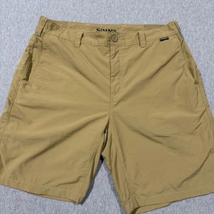 Simms Khaki Chino Shorts Light Weight Nylon Pockets Men's Size 36 - Picture 1 of 15